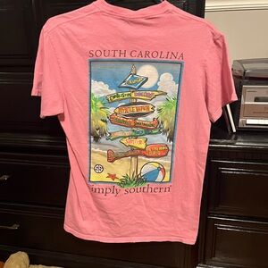 A pink simply southern shirt, size small